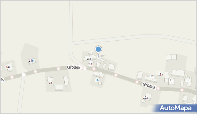 Gródek, Gródek, 13, mapa Gródek