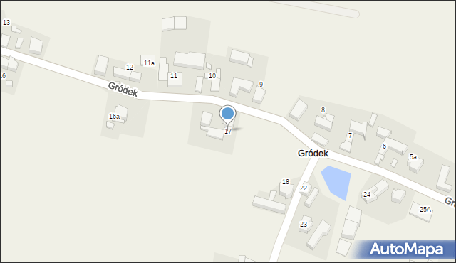 Gródek, Gródek, 17, mapa Gródek
