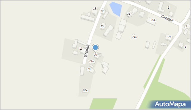 Gródek, Gródek, 21, mapa Gródek