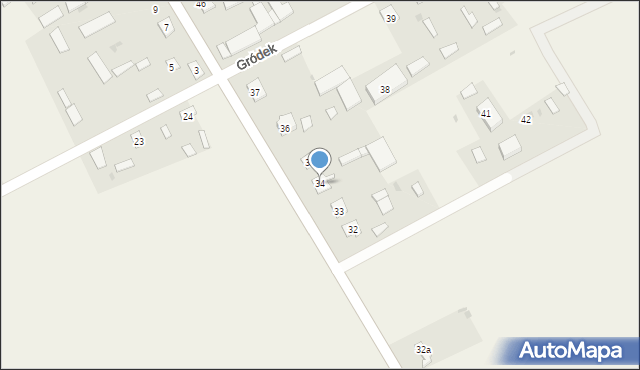 Gródek-Dwór, Gródek-Dwór, 34, mapa Gródek-Dwór