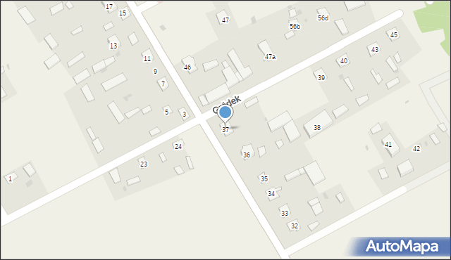 Gródek-Dwór, Gródek-Dwór, 37, mapa Gródek-Dwór