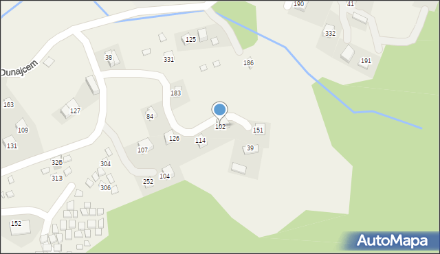 Gródek nad Dunajcem, Gródek nad Dunajcem, 102, mapa Gródek nad Dunajcem