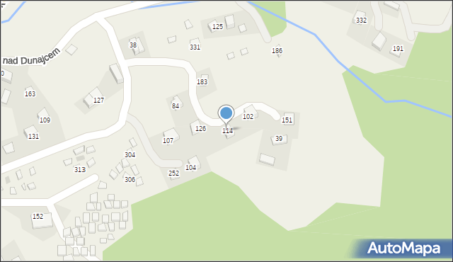 Gródek nad Dunajcem, Gródek nad Dunajcem, 114, mapa Gródek nad Dunajcem