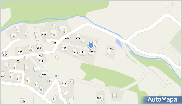 Gródek nad Dunajcem, Gródek nad Dunajcem, 172, mapa Gródek nad Dunajcem