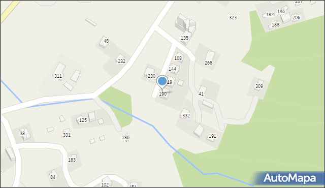 Gródek nad Dunajcem, Gródek nad Dunajcem, 190, mapa Gródek nad Dunajcem