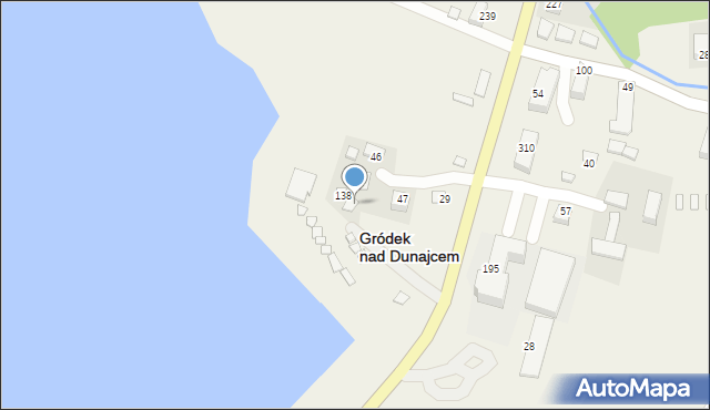 Gródek nad Dunajcem, Gródek nad Dunajcem, 214, mapa Gródek nad Dunajcem