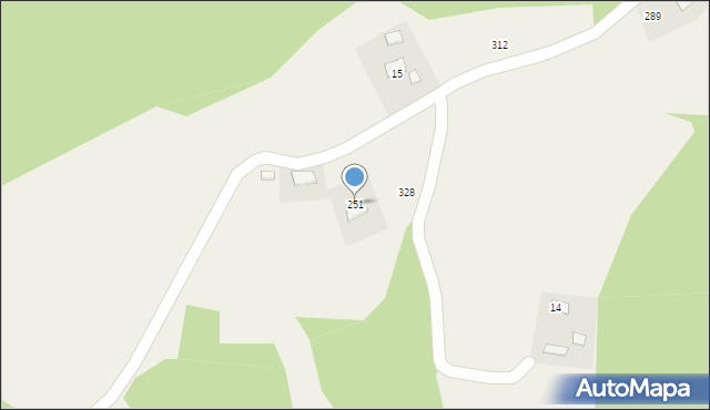 Gródek nad Dunajcem, Gródek nad Dunajcem, 251, mapa Gródek nad Dunajcem