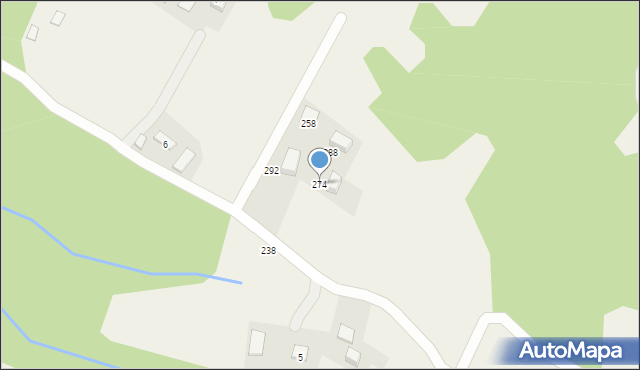 Gródek nad Dunajcem, Gródek nad Dunajcem, 274, mapa Gródek nad Dunajcem