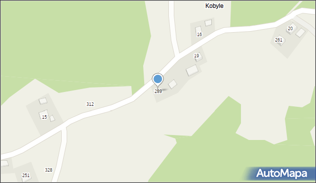 Gródek nad Dunajcem, Gródek nad Dunajcem, 289, mapa Gródek nad Dunajcem