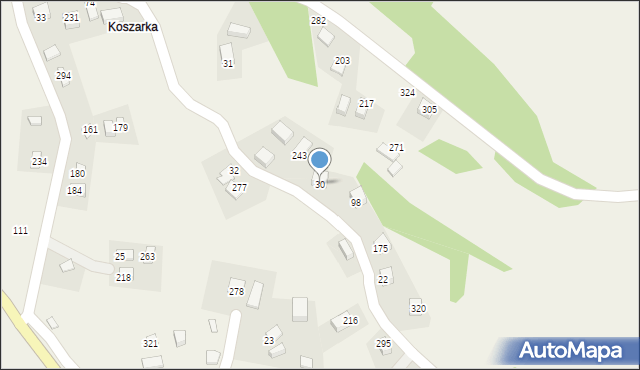 Gródek nad Dunajcem, Gródek nad Dunajcem, 30, mapa Gródek nad Dunajcem