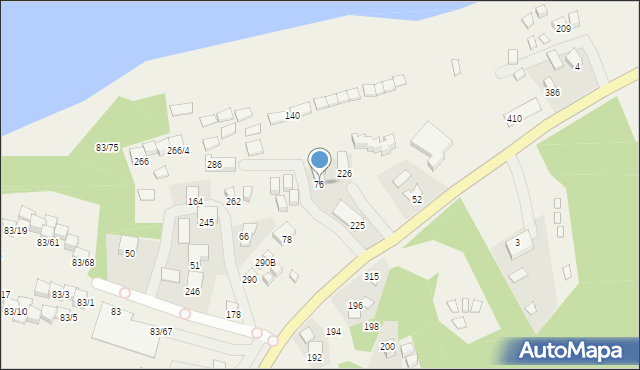 Gródek nad Dunajcem, Gródek nad Dunajcem, 76, mapa Gródek nad Dunajcem