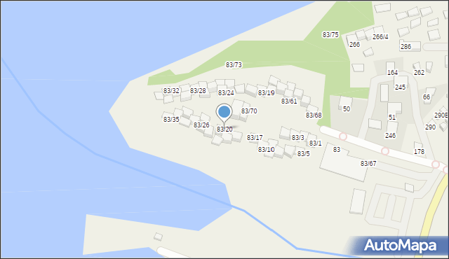 Gródek nad Dunajcem, Gródek nad Dunajcem, 83/20, mapa Gródek nad Dunajcem