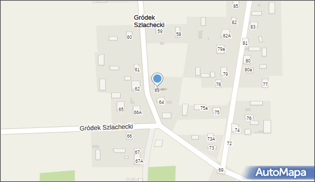Gródek Szlachecki, Gródek Szlachecki, 63, mapa Gródek Szlachecki