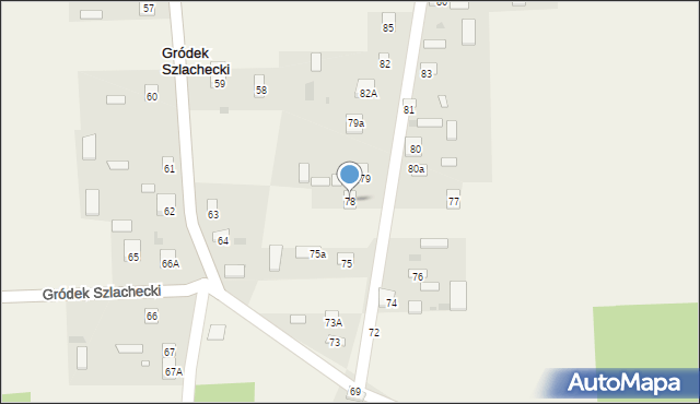 Gródek Szlachecki, Gródek Szlachecki, 78, mapa Gródek Szlachecki