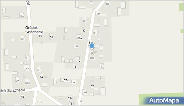 Gródek Szlachecki, Gródek Szlachecki, 80, mapa Gródek Szlachecki