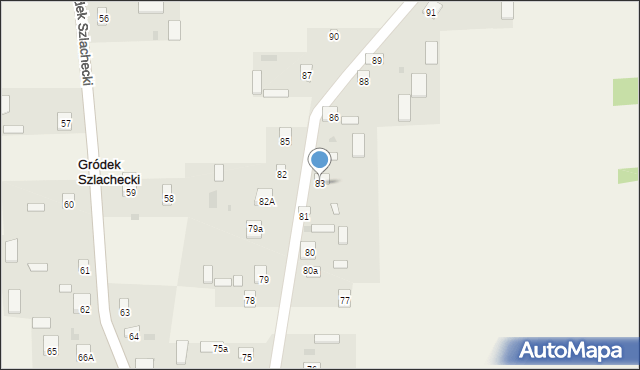 Gródek Szlachecki, Gródek Szlachecki, 83, mapa Gródek Szlachecki