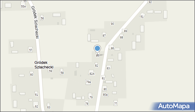 Gródek Szlachecki, Gródek Szlachecki, 85, mapa Gródek Szlachecki
