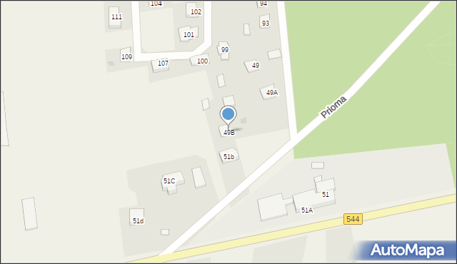 Gródki, Gródki, 49B, mapa Gródki