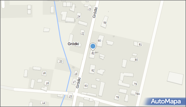 Gródki, Gródki, 61, mapa Gródki