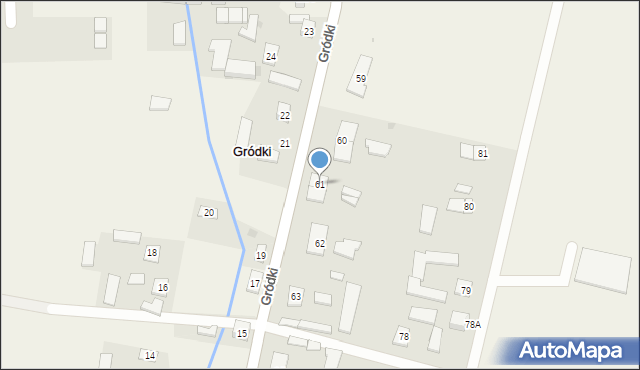 Gródki, Gródki, 61, mapa Gródki