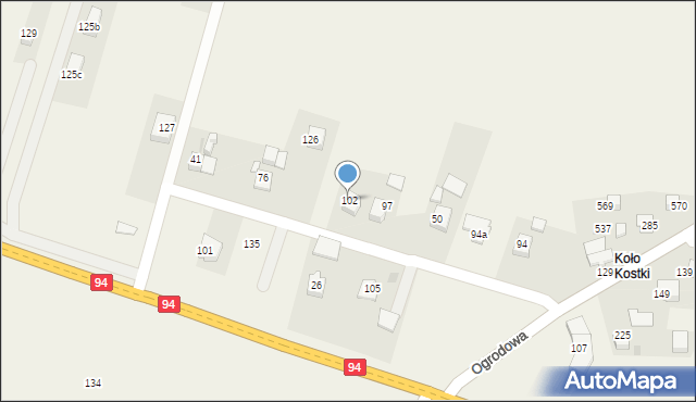 Grodkowice, Grodkowice, 102, mapa Grodkowice