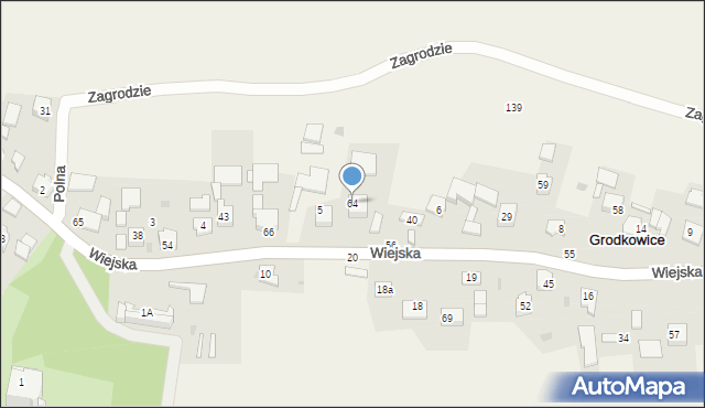 Grodkowice, Grodkowice, 64, mapa Grodkowice