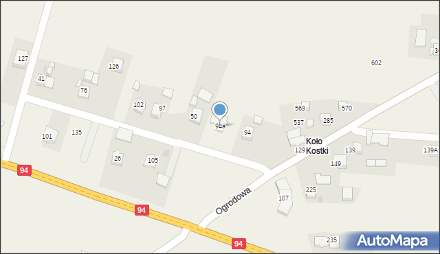 Grodkowice, Grodkowice, 94a, mapa Grodkowice