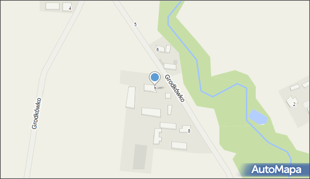 Grodkówko, Grodkówko, 7, mapa Grodkówko