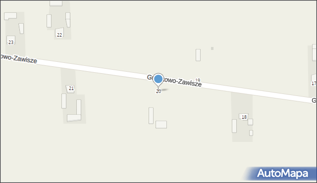 Grodkowo-Zawisze, Grodkowo-Zawisze, 20, mapa Grodkowo-Zawisze