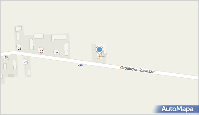 Grodkowo-Zawisze, Grodkowo-Zawisze, 24, mapa Grodkowo-Zawisze