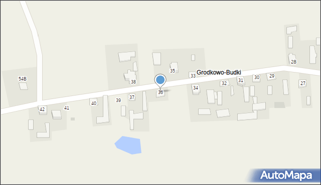 Grodkowo-Zawisze, Grodkowo-Zawisze, 36, mapa Grodkowo-Zawisze