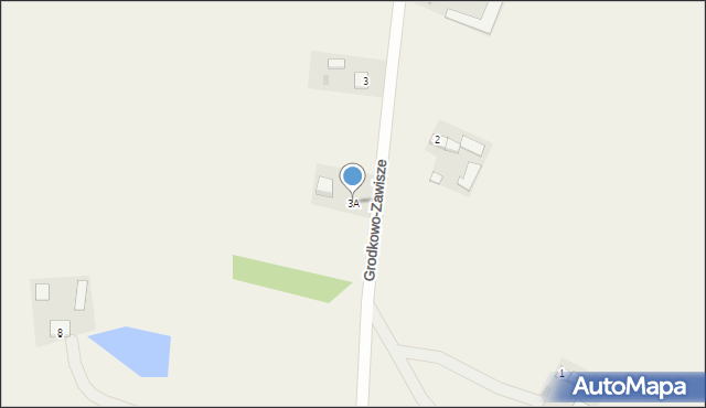 Grodkowo-Zawisze, Grodkowo-Zawisze, 3A, mapa Grodkowo-Zawisze