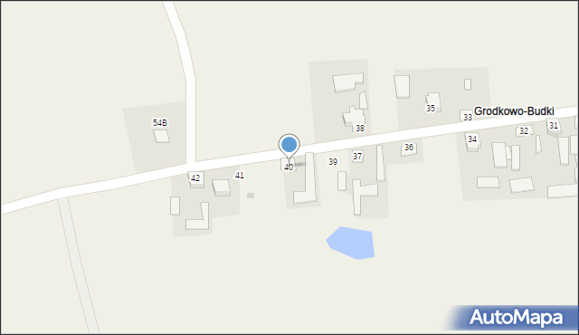 Grodkowo-Zawisze, Grodkowo-Zawisze, 40, mapa Grodkowo-Zawisze