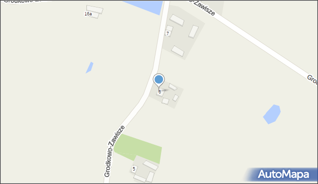 Grodkowo-Zawisze, Grodkowo-Zawisze, 6, mapa Grodkowo-Zawisze