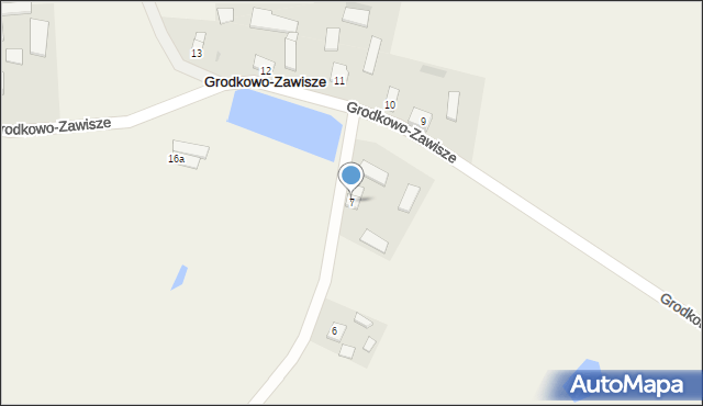 Grodkowo-Zawisze, Grodkowo-Zawisze, 7, mapa Grodkowo-Zawisze