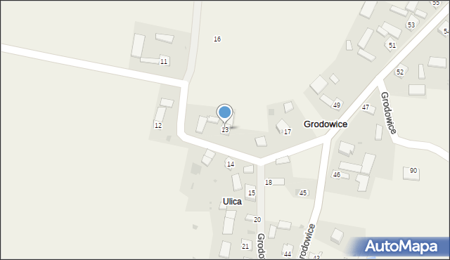 Grodowice, Grodowice, 13, mapa Grodowice
