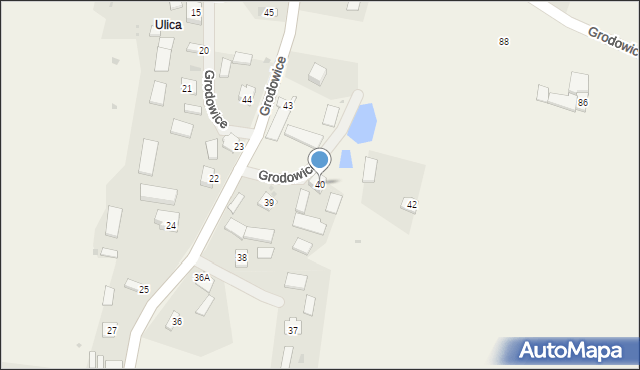 Grodowice, Grodowice, 40, mapa Grodowice