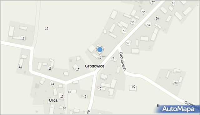 Grodowice, Grodowice, 49, mapa Grodowice