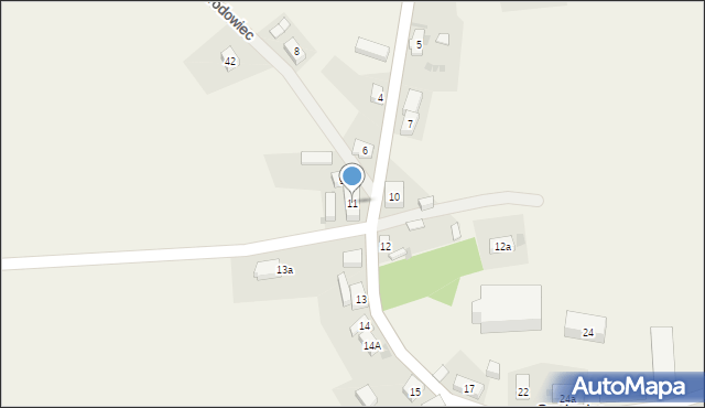 Grodowiec, Grodowiec, 11, mapa Grodowiec