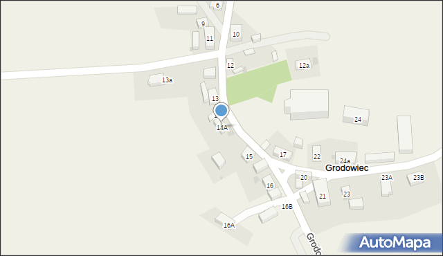 Grodowiec, Grodowiec, 14A, mapa Grodowiec