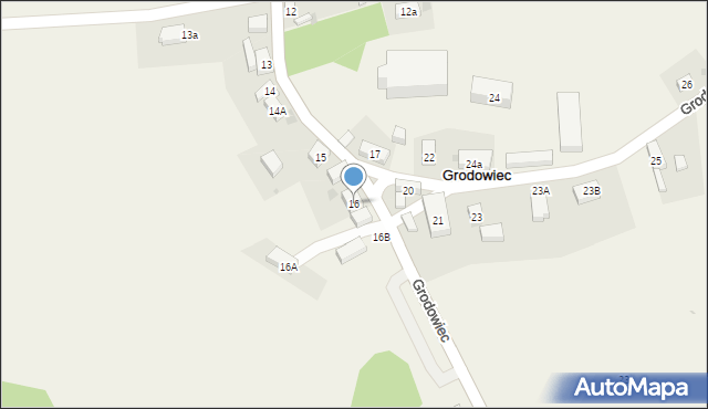 Grodowiec, Grodowiec, 16, mapa Grodowiec