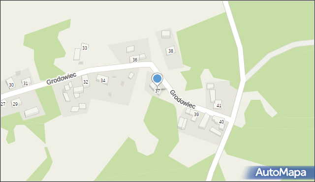 Grodowiec, Grodowiec, 37, mapa Grodowiec