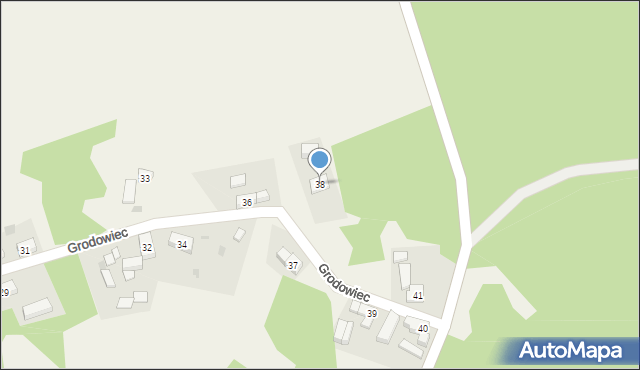 Grodowiec, Grodowiec, 38, mapa Grodowiec