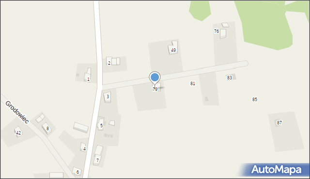 Grodowiec, Grodowiec, 79, mapa Grodowiec