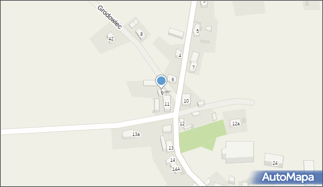 Grodowiec, Grodowiec, 9, mapa Grodowiec