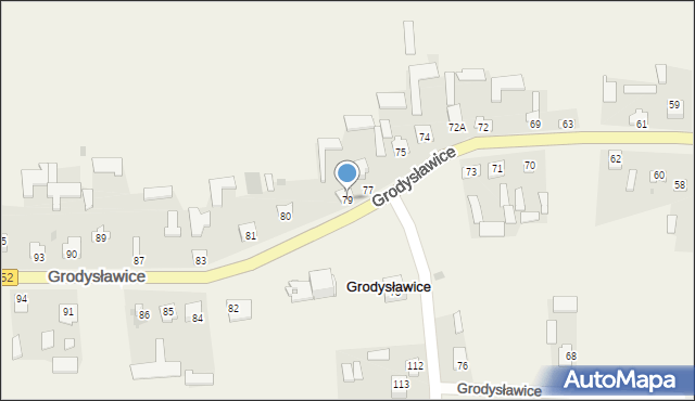 Grodysławice, Grodysławice, 79, mapa Grodysławice