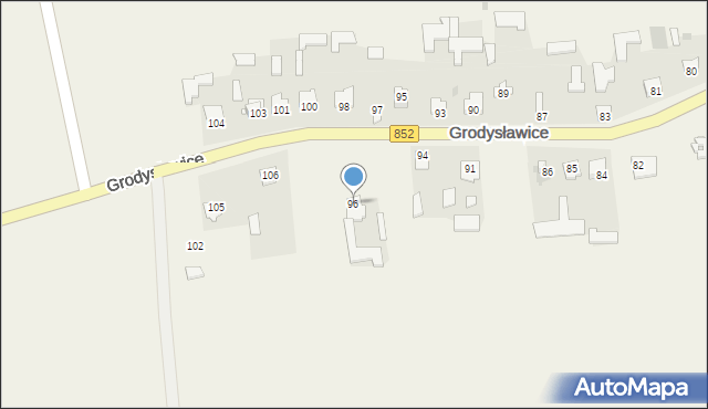 Grodysławice, Grodysławice, 96, mapa Grodysławice