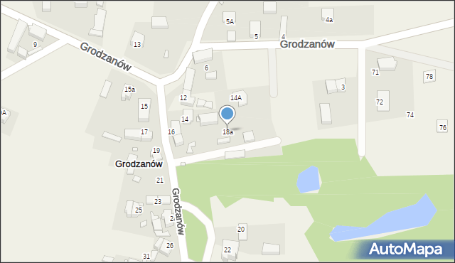 Grodzanów, Grodzanów, 18a, mapa Grodzanów