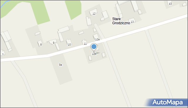 Grodziczno, Grodziczno, 12b, mapa Grodziczno