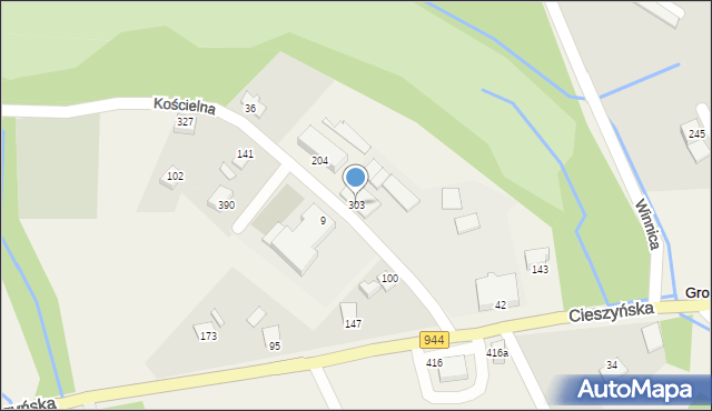 Grodziec, Grodziec, 303, mapa Grodziec